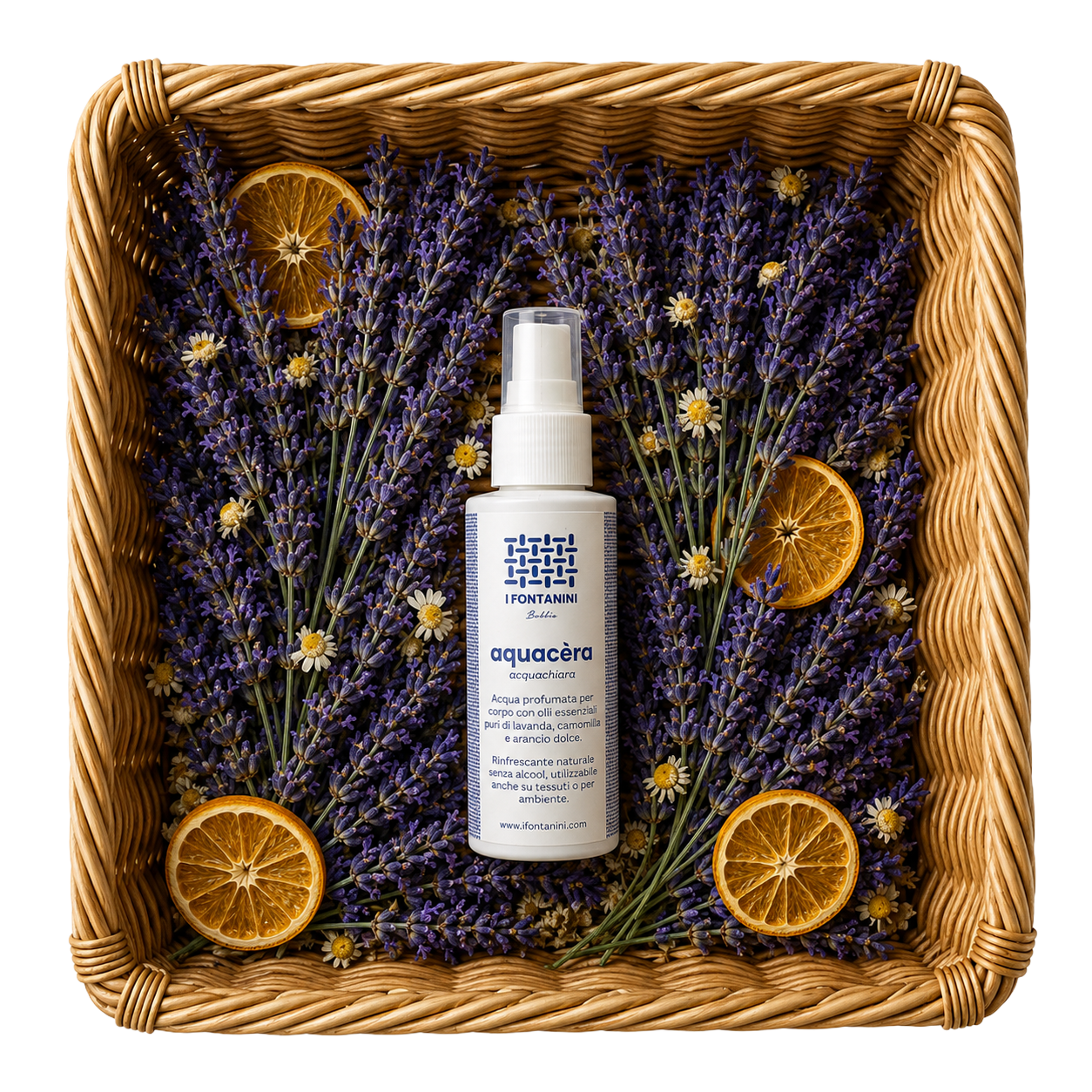 Aquacèra - Acqua profumata all'arancia dolce, lavanda e camomilla