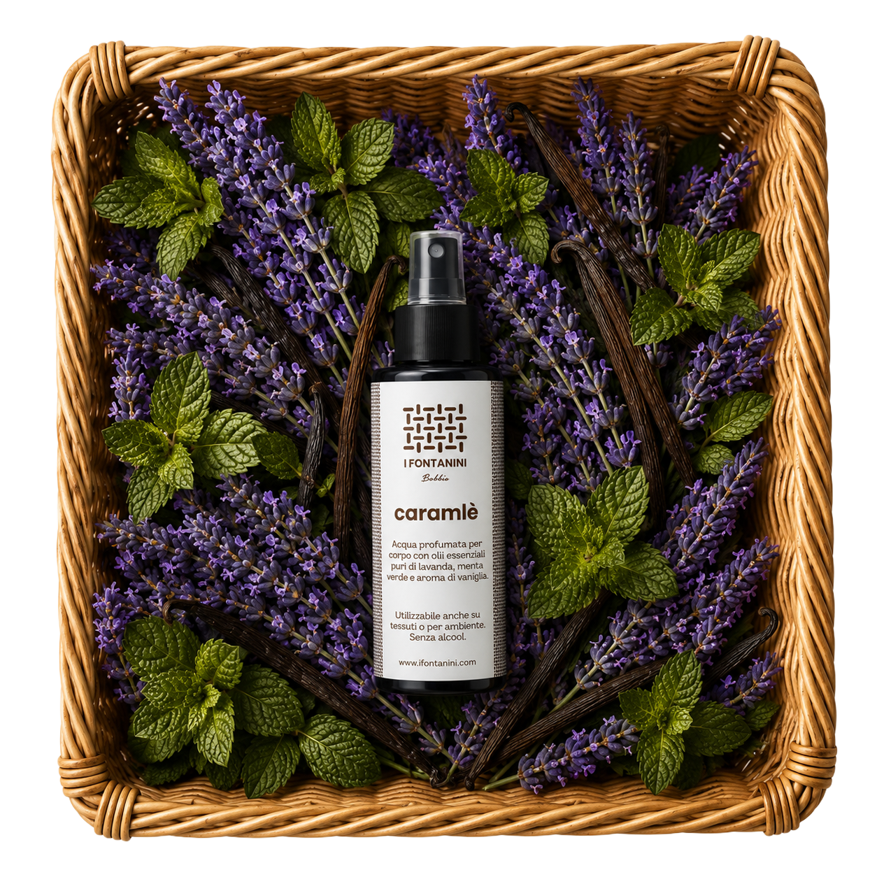Caramlè - Acqua profumata alla vaniglia, lavanda e menta