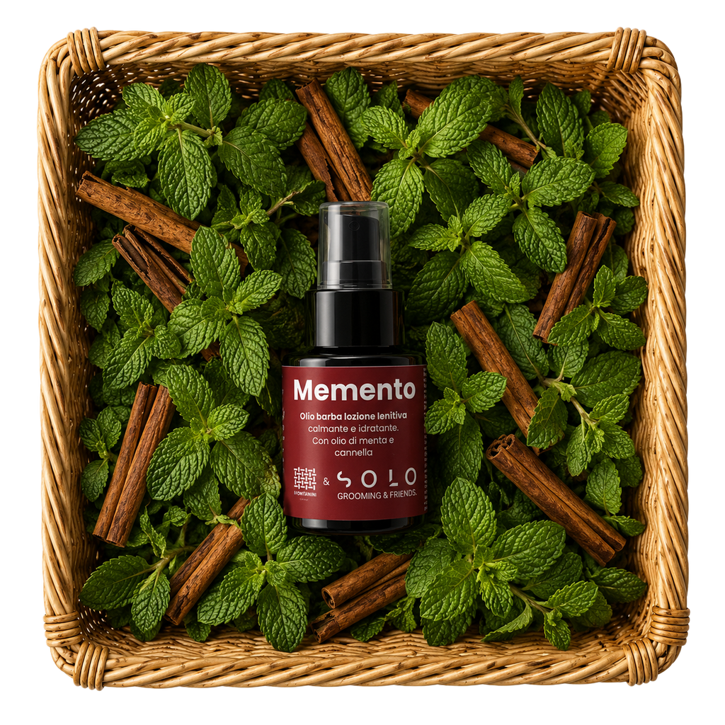 Memento - Olio barba alla menta verde e cannella