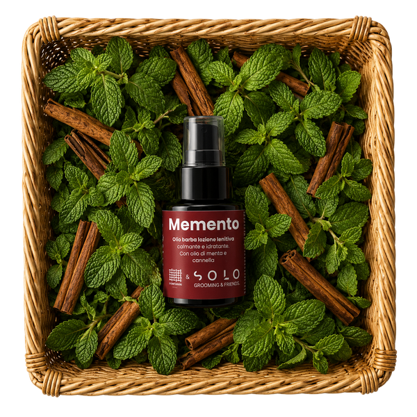 Memento - Olio barba alla menta verde e cannella